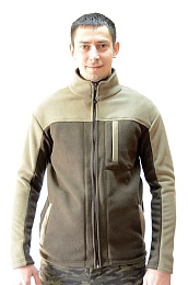 Куртка флисовая беж/коричный купить в Красноярске по низкой цене