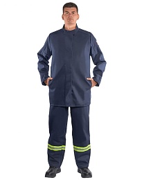 Костюм мужской летний ГЕФЕСТ-СТ NEW сварщика 3 класс защиты т.синий (куртка+брюки) купить в Красноярске по низкой цене