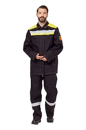 Костюм сварщика летний ФАЙМЕР 2 (куртка+брюки), черный/желтый купить в Красноярске по низкой цене Костюм сварщика летний ФАЙМЕР 2 (куртка+брюки), черный/желтый купить в Красноярске по низкой цене