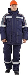 Костюм мужской зимний МЕГАСТАТОЙЛ т.синий/серый (куртки+ полукомбинезон) купить в Красноярске по низкой цене Костюм мужской зимний МЕГАСТАТОЙЛ т.синий/серый (куртки+ полукомбинезон) купить в Красноярске по низкой цене