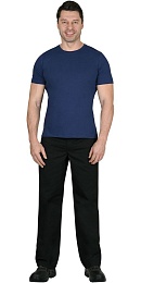 Футболка трикотажная (кор. рукав) темно-синяя купить в Красноярске по низкой цене