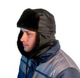 Шапка ушанка АНТИФРОСТ черная подклад бязь универсальный размер купить в Красноярске по низкой цене Шапка ушанка АНТИФРОСТ черная подклад бязь универсальный размер купить в Красноярске по низкой цене