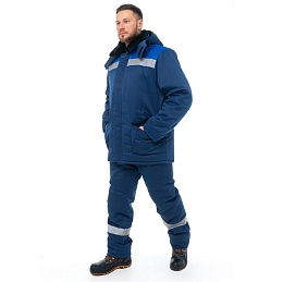 Костюм мужской зимний СТАНДАРТ т.синий (куртка+полукомбенизон) купить в Красноярске по низкой цене Костюм мужской зимний СТАНДАРТ т.синий (куртка+полукомбенизон) купить в Красноярске по низкой цене