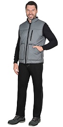 Жилет СИРИУС-ЕВРОПА удлиненный (на подкладке флис) графит купить в Красноярске по низкой цене Жилет СИРИУС-ЕВРОПА удлиненный (на подкладке флис) графит купить в Красноярске по низкой цене