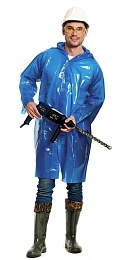 Плащ - дождевик мужской полиэтиленовый с капюшоном купить в Красноярске по низкой цене